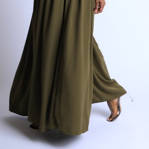 Palazzo Pant In Olive - Picture 3 of 5